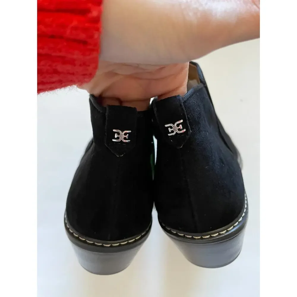 Sam Edelman Pryce Rain Repellent Suede Bootie Boot Black Size 8.5 NEW